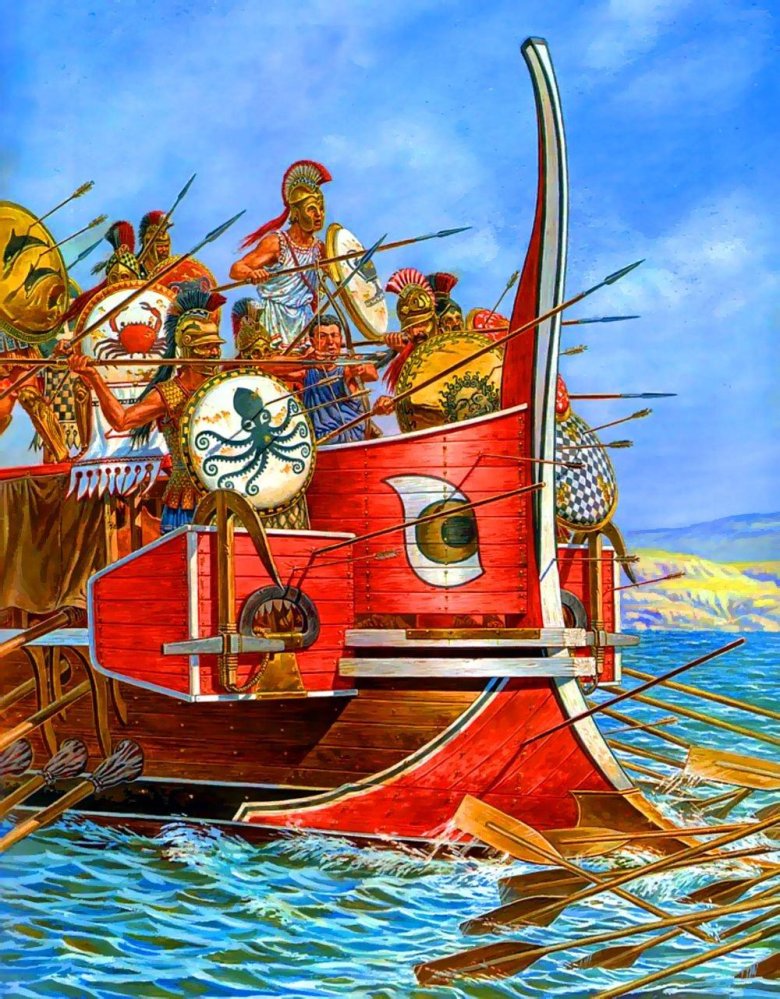 Саламинское сражение в древней греции