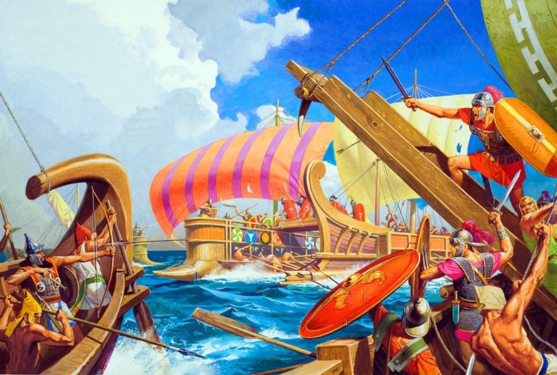 Первая морская победа римлян