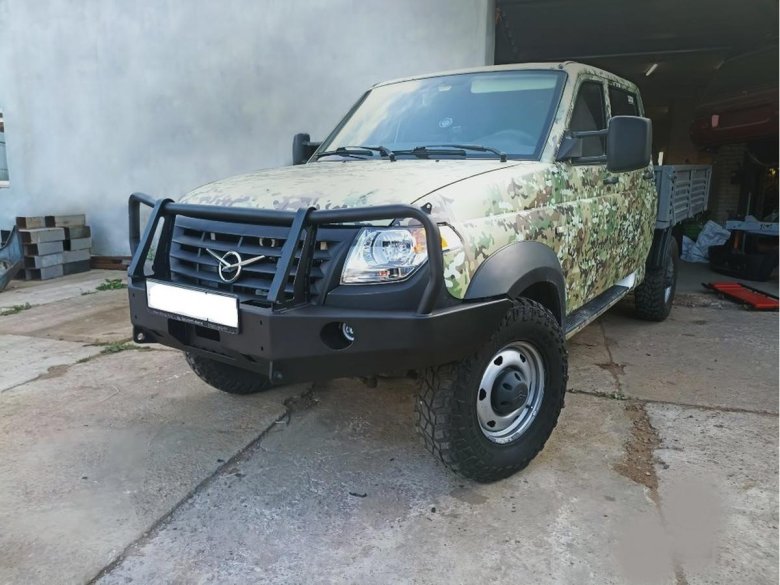 Силовой бампер oj на уаз патриот