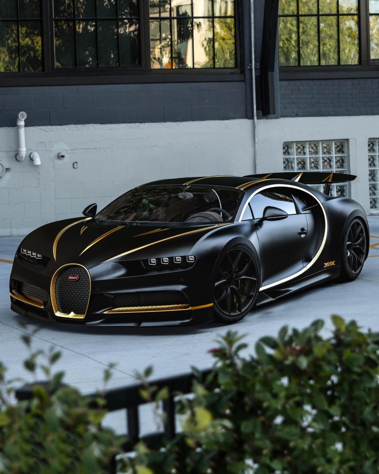 Бугатти шерон золотая