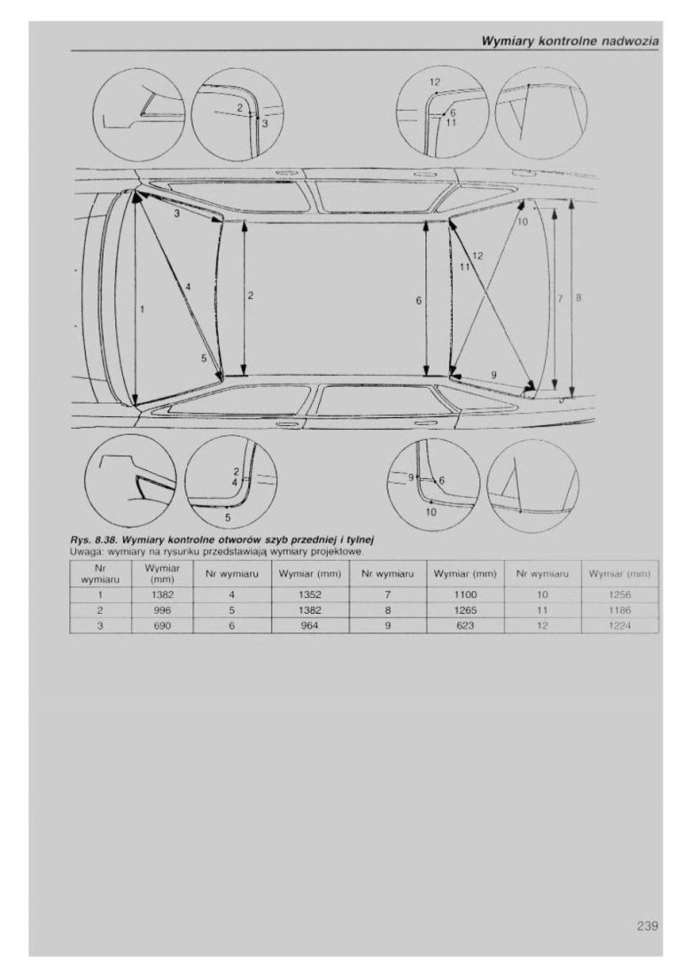 Геометрия кузова daewoo nexia n150