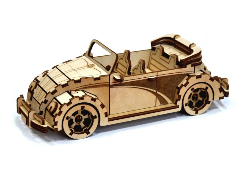 Деревянный конструктор машина