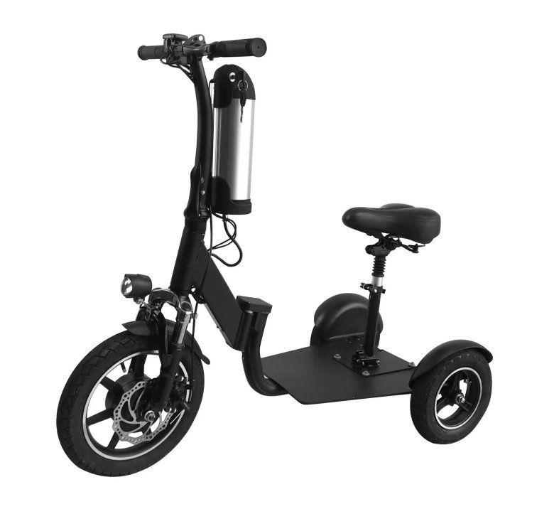 Veleco 3 wheeled folding electric scooter mobility trike zt16 (silver)