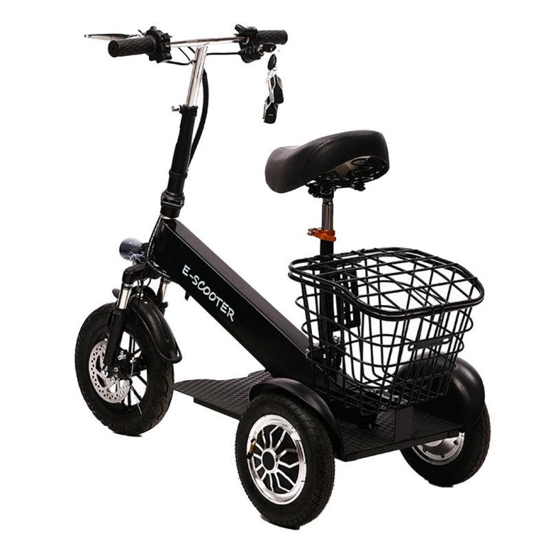 Трехколесный складной электроскутер