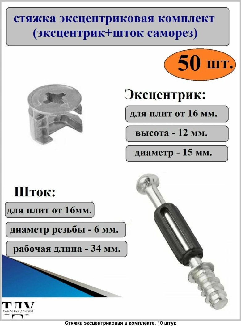 Эксцентрики мебельные