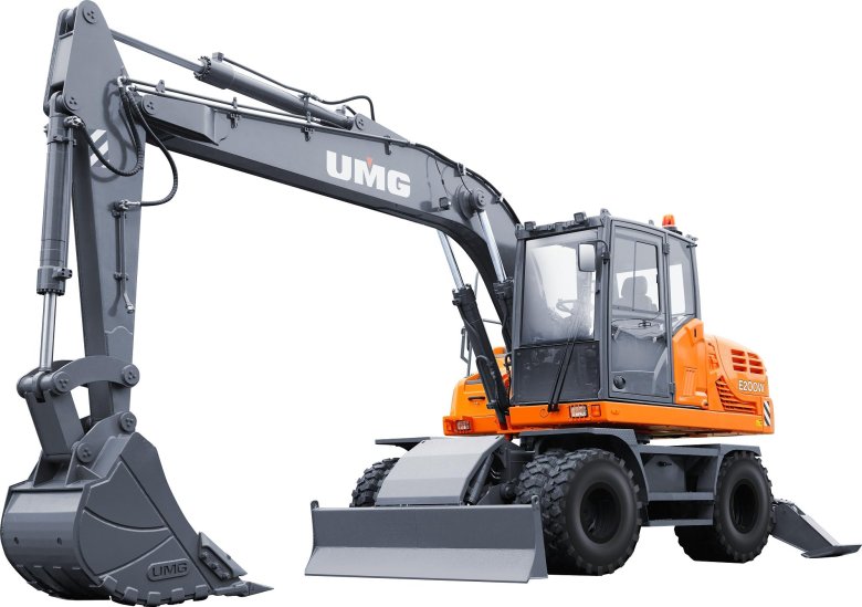 Полноповоротный колесный экскаватор