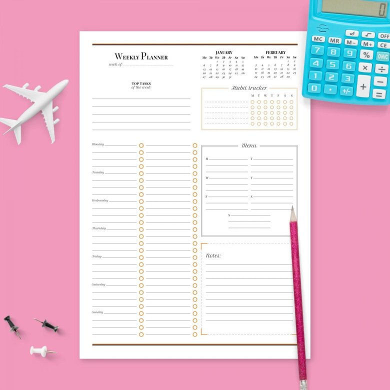Weekly planner