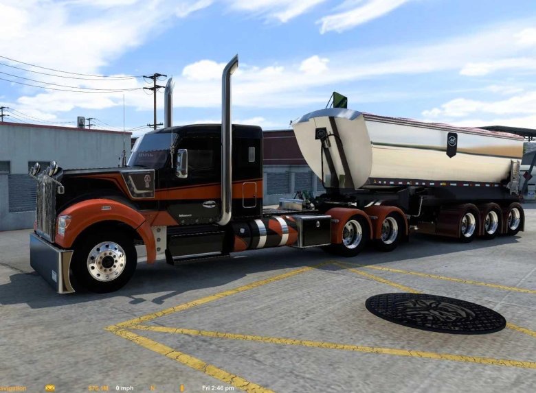 Kenworth w990 с прицепом