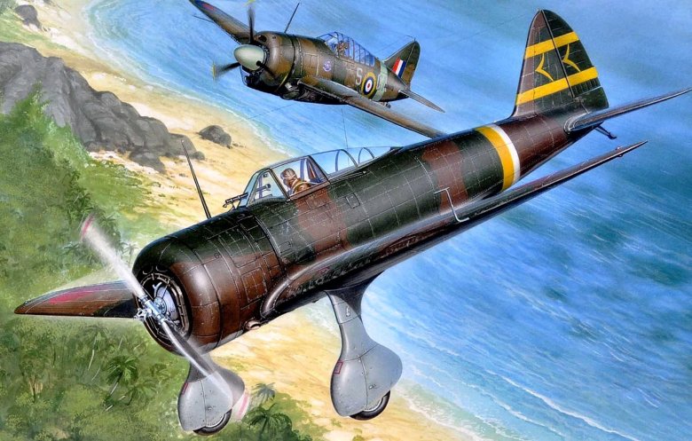 Японский истребитель 2 мировой войны
