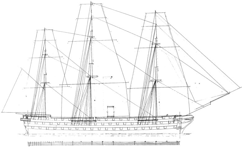 Наполеон 1850 паровой линейный корабль