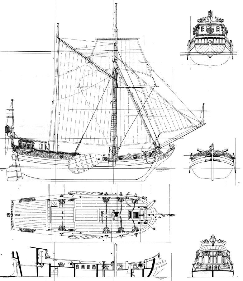 Парусные корабли 17 века чертежи
