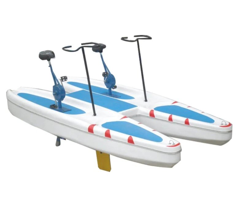 Надувной катамаран с педалями