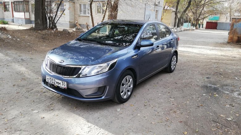 Kia rio 2014 голубая