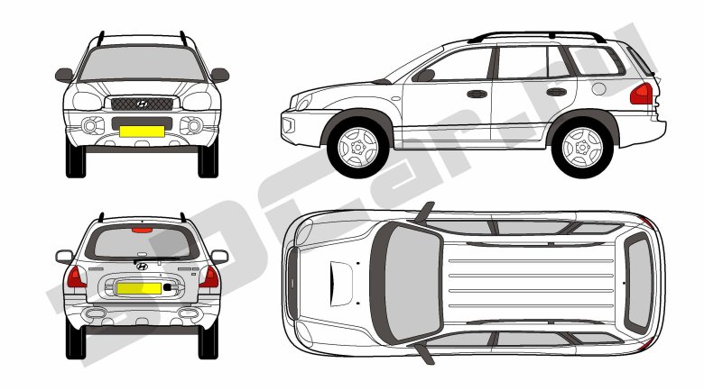 Hyundai tucson 2008 чертеж