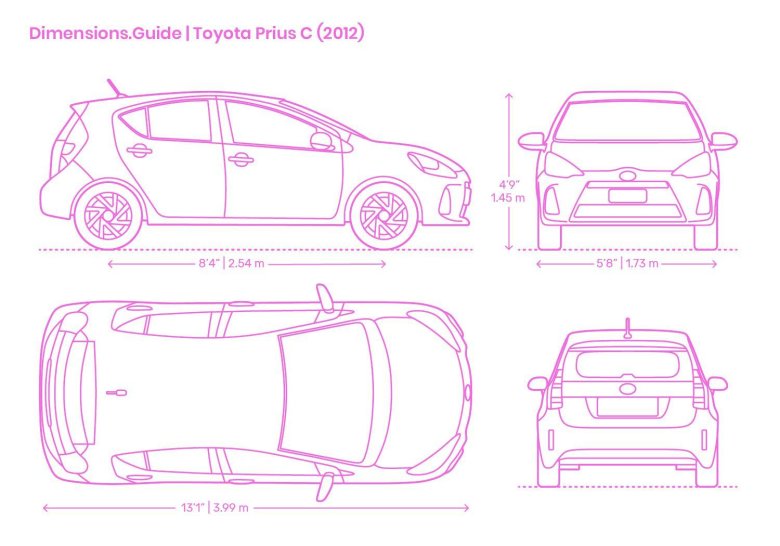 Приус габариты тойота