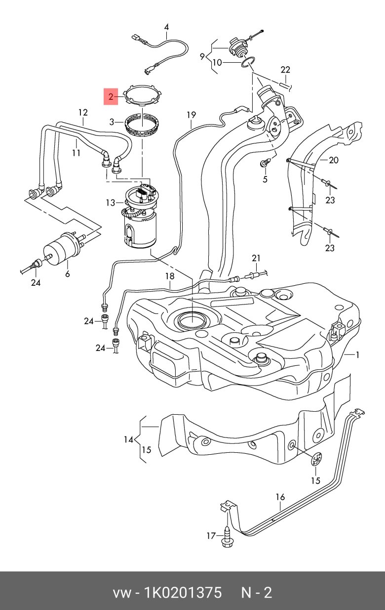 Топливная система пассат сс