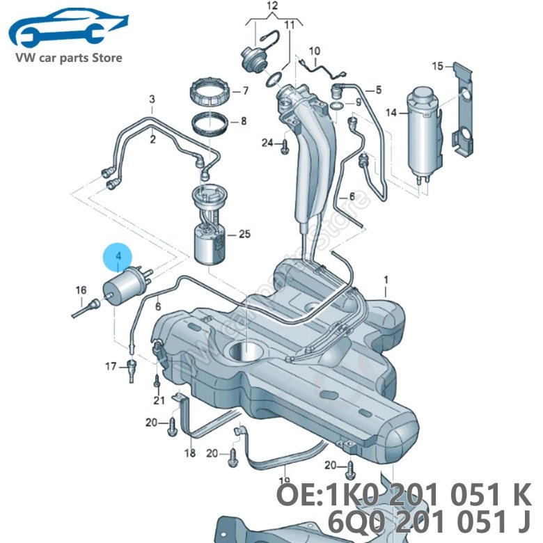 Шкода рапид топливный бак