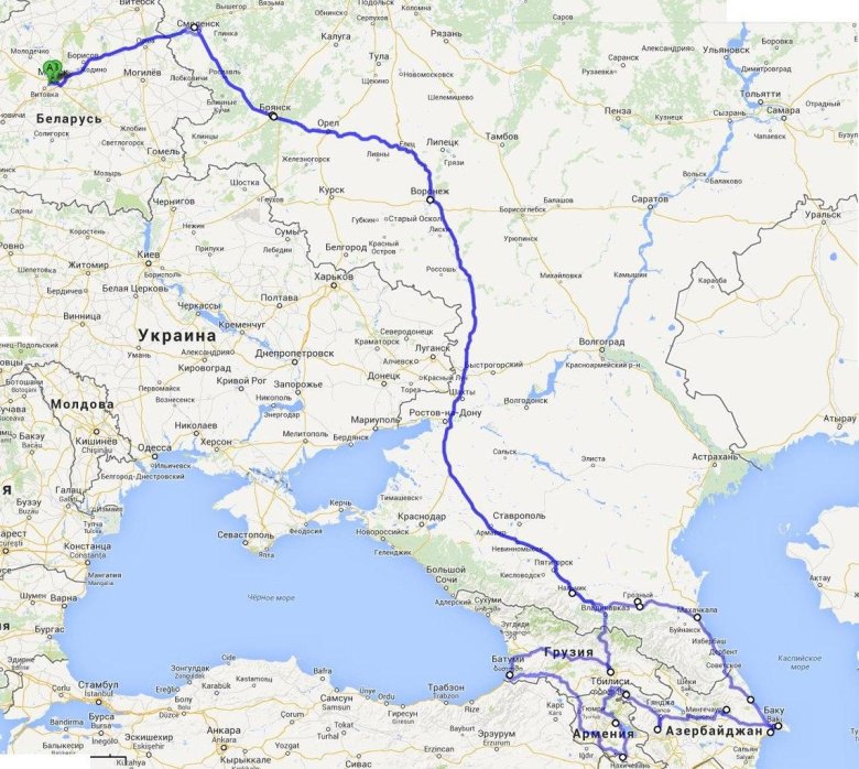 Железнодорожный путь москва махачкала карта