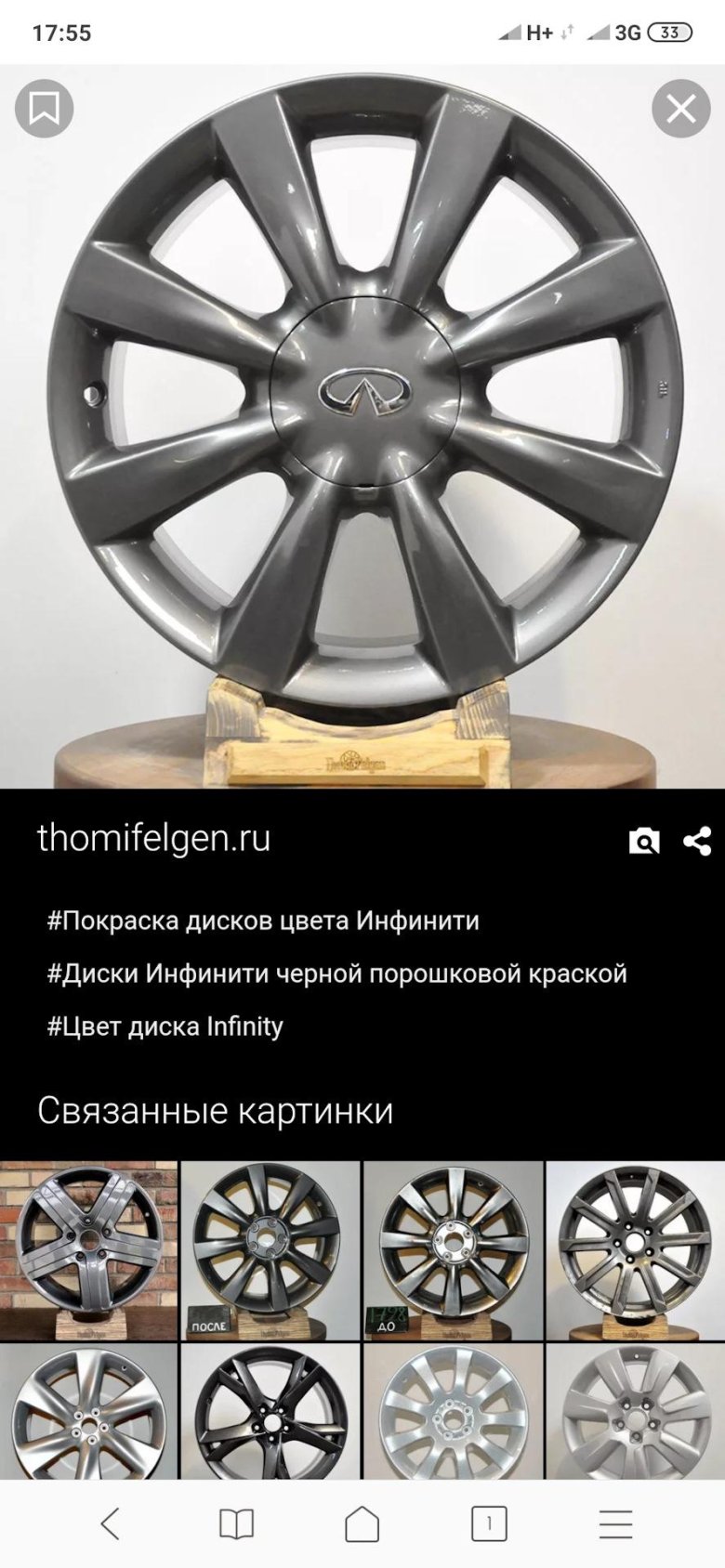 Диски инфинити р18