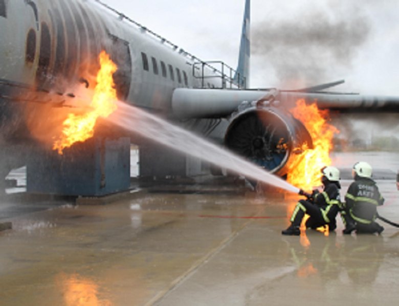 Возгорание двигателя самолета