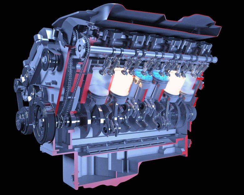 V 12 engine