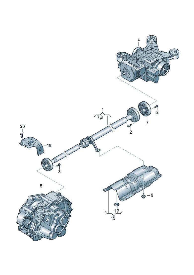 Вал привода заднего