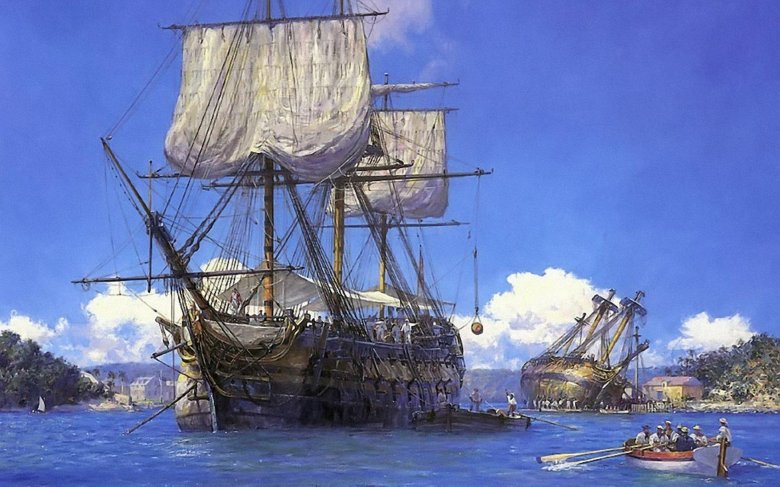 Geoff hunt. парусные корабли.