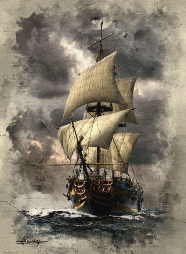 Парусный корабль мановар