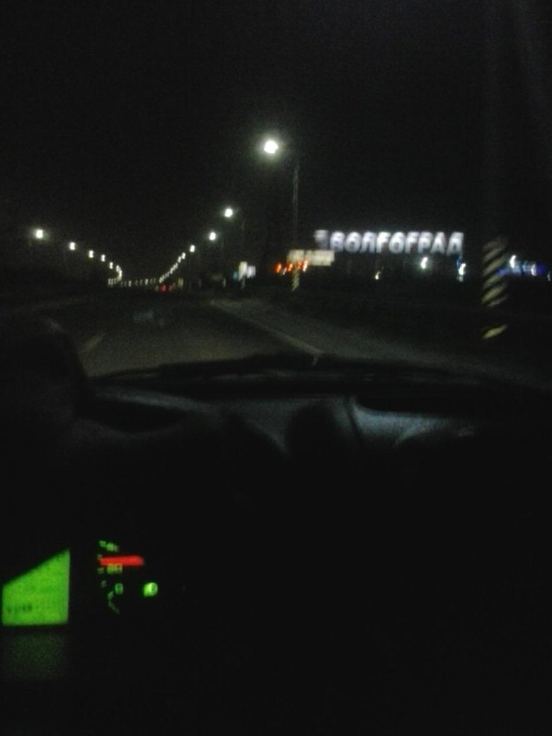 Ночной волгоград из машины