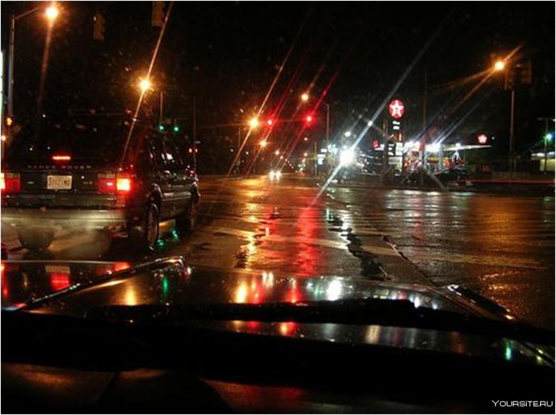 Rainy night reflections