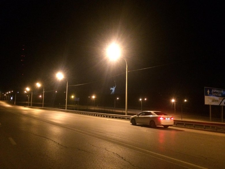 Ночной город из машины