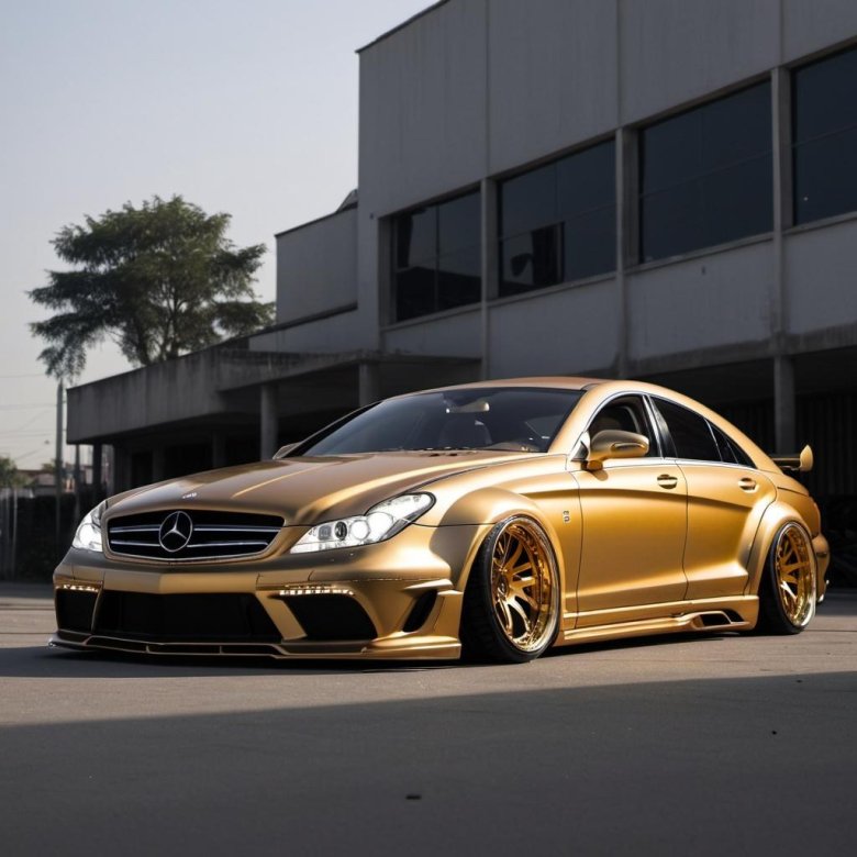 Золотой мерседес cls 63 amg