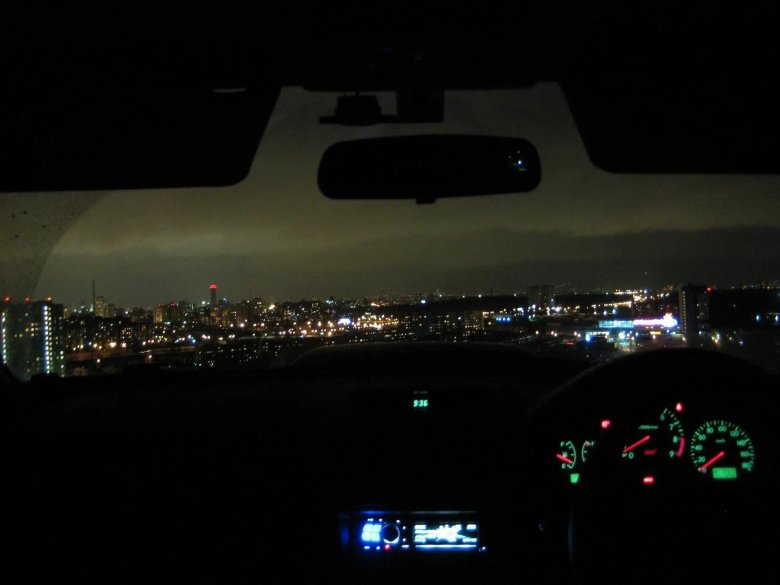 Красивый вид из машины