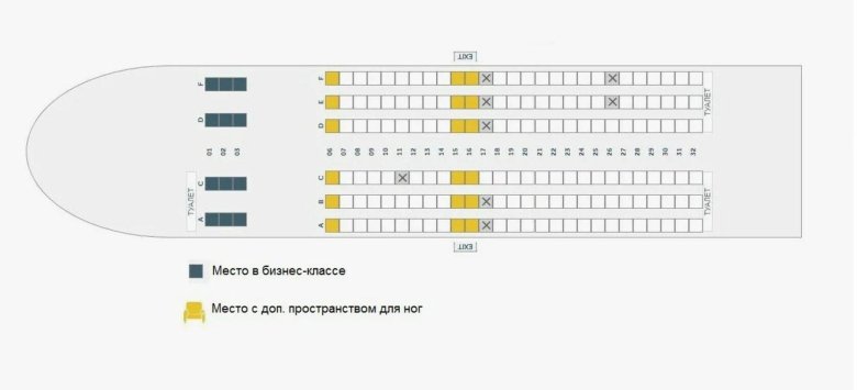Боинг 737 схема посадочных мест