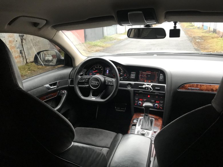 Ауди а6 черная салон