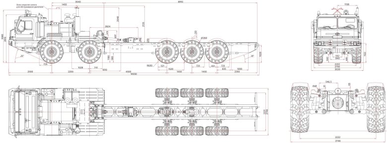 Шасси краз-7634