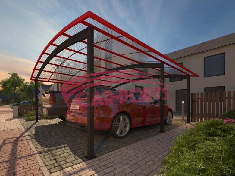 Полуарочный односкатный навес