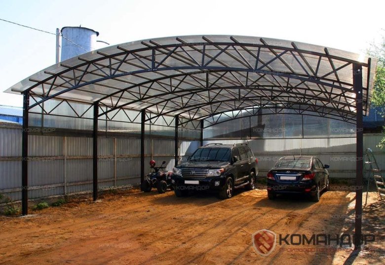 Навес из поликарбоната 5х10м смета