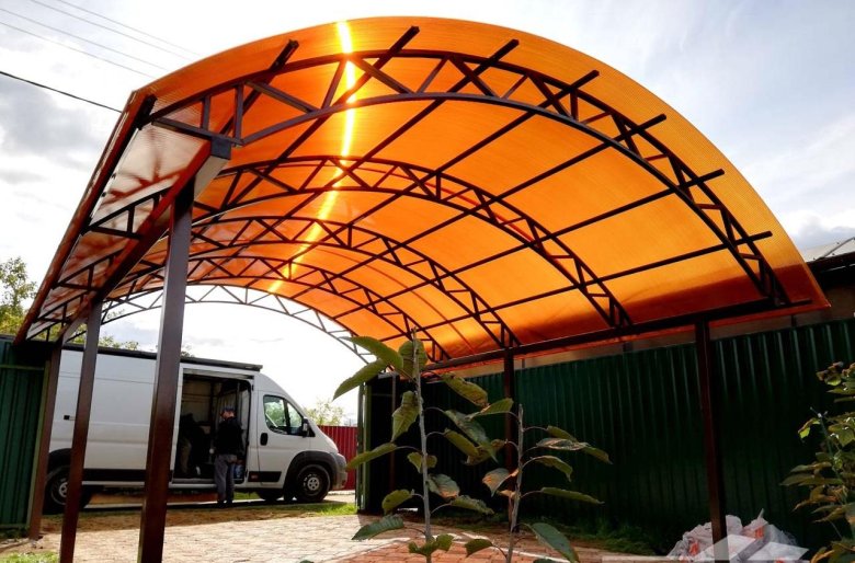 Автонавесы из поликарбоната 6х10м