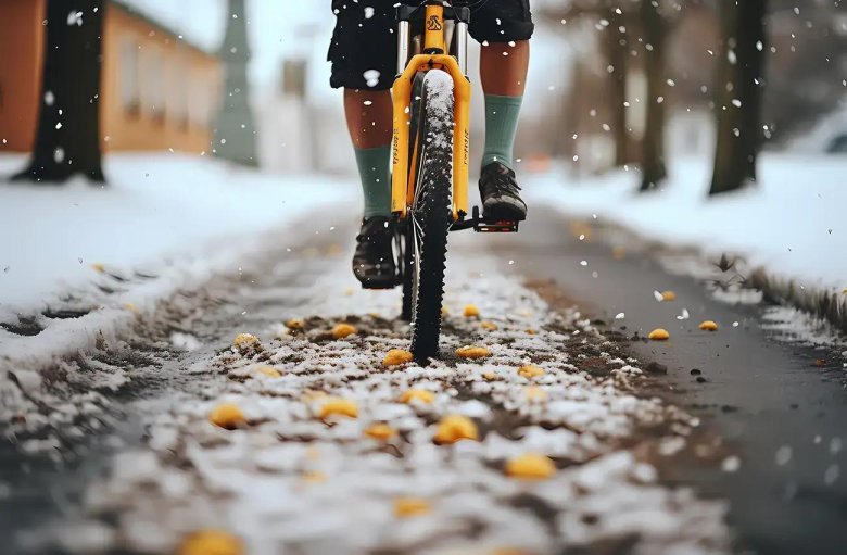 Зимой на велосипеде