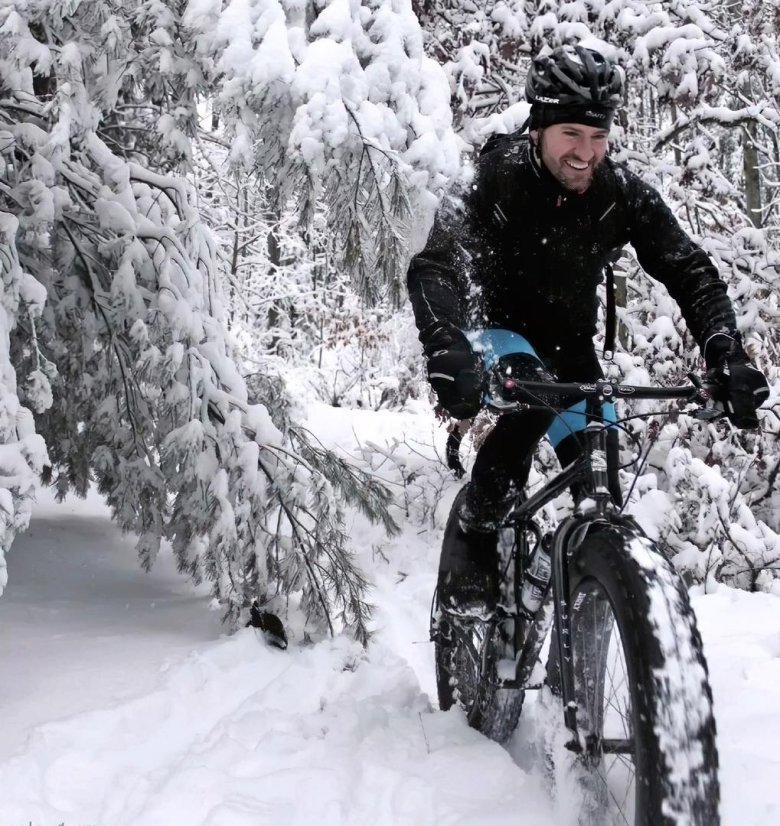 На велосипеде по снегу