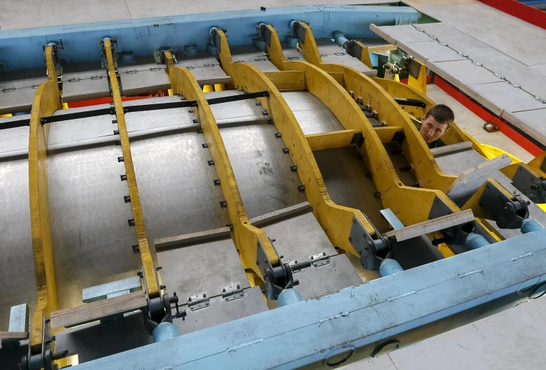 Стапель сборки центроплана nx