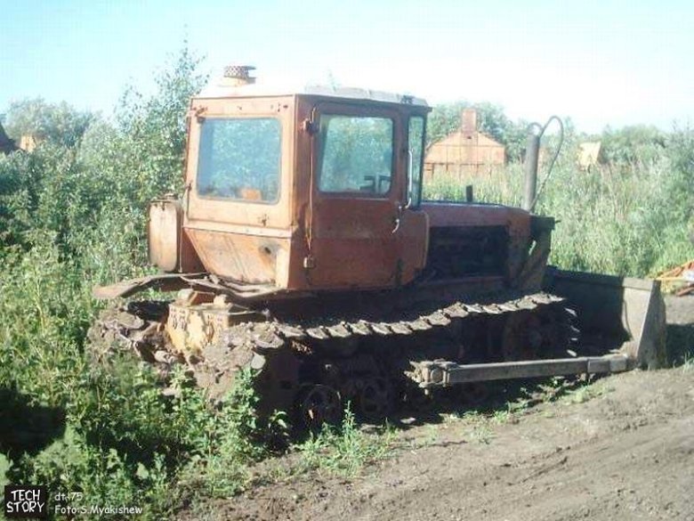 Трактор дт 75 бульдозер