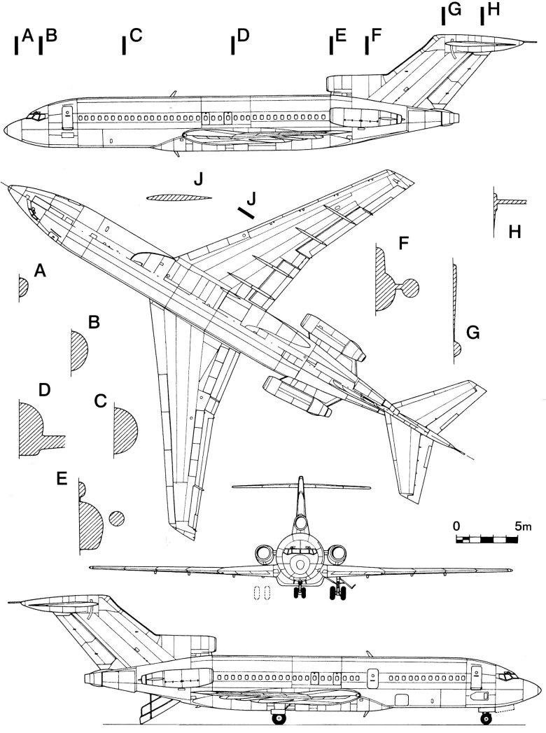 Boeing 727 чертежи