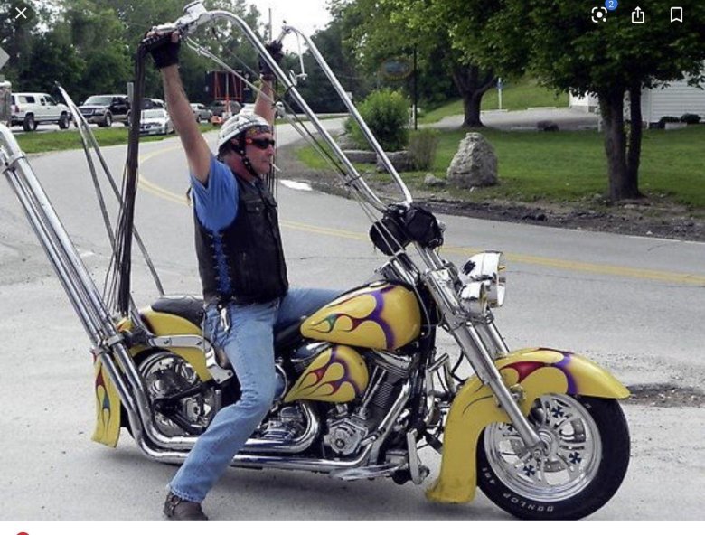 Мотоцикл с высоким рулем