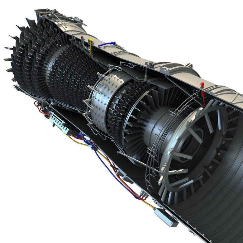 Jet engine cutaway