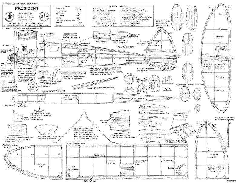 Чертежи моделей самолетов