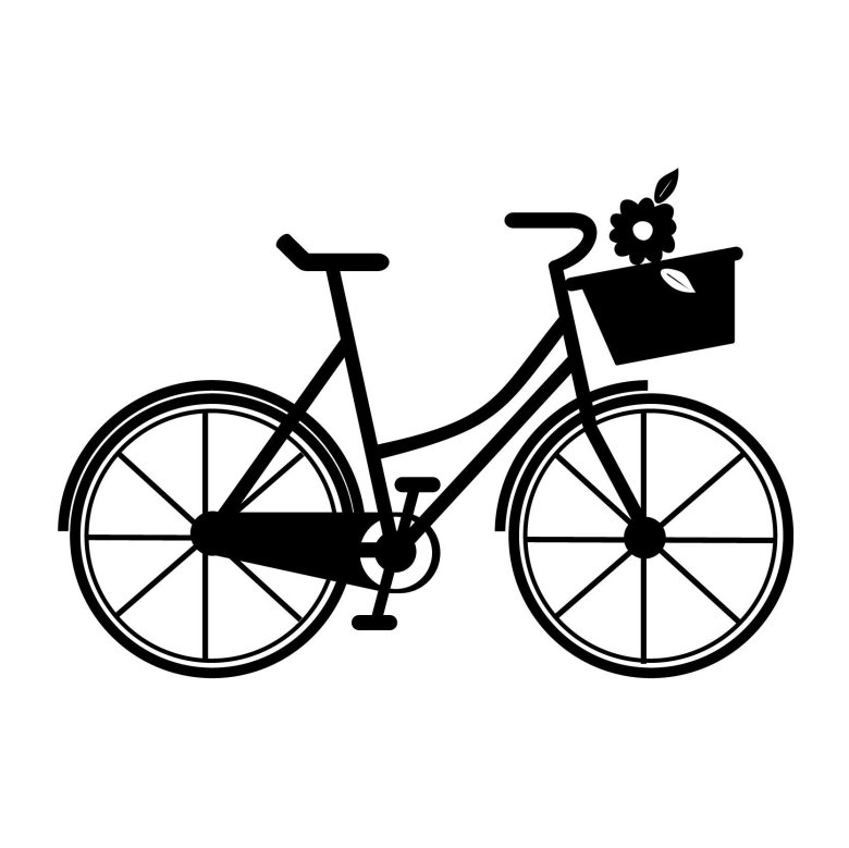 Велосипед трафарет