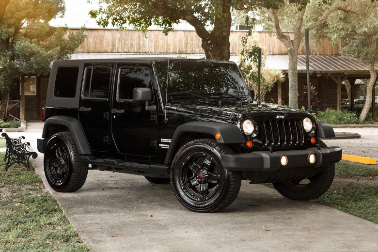Wrangler wheels black
