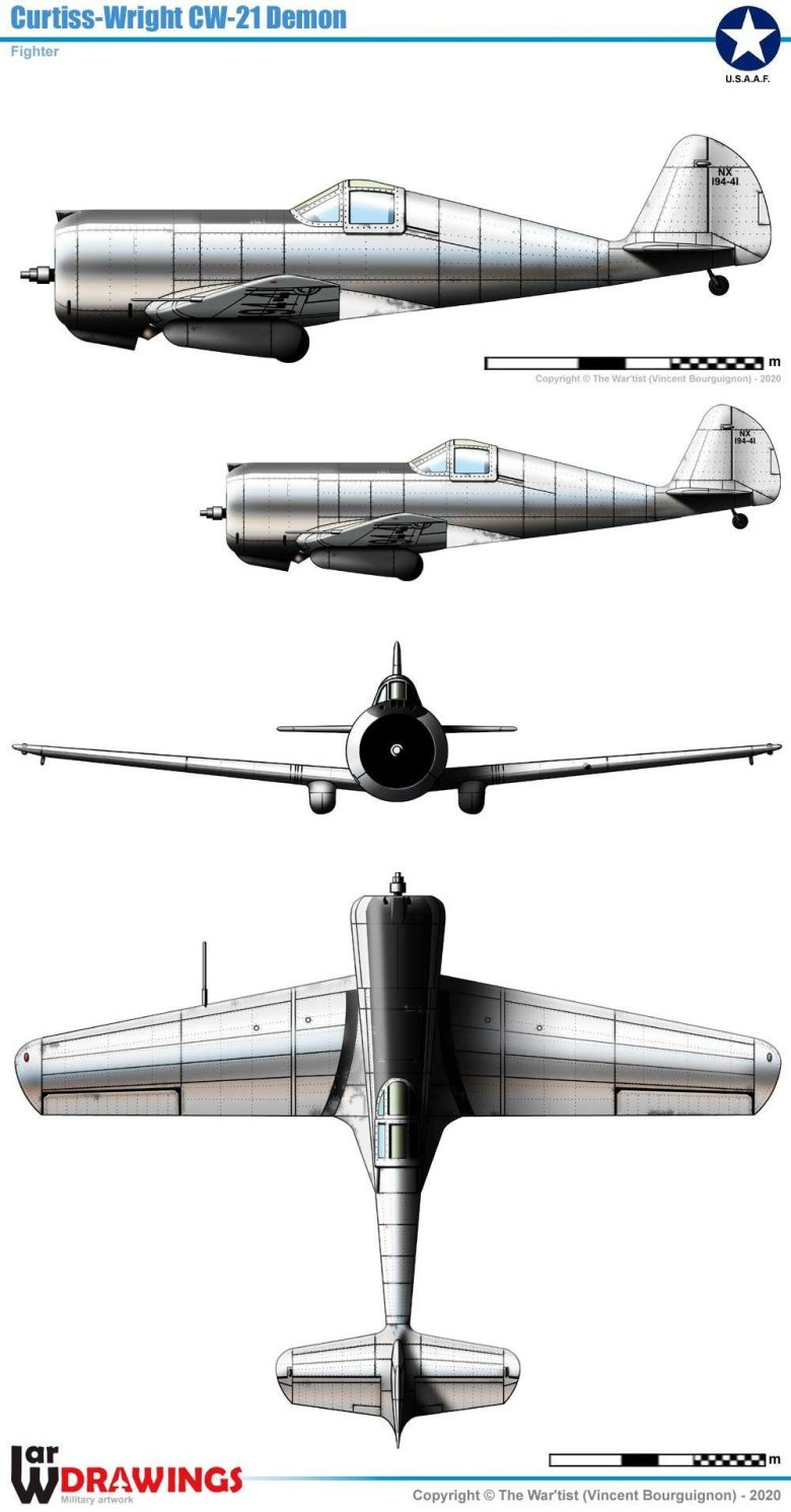 Curtiss-wright cw-21b interceptor